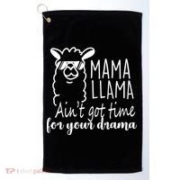 Mama Llama Drama Golf Towel thumb 0
