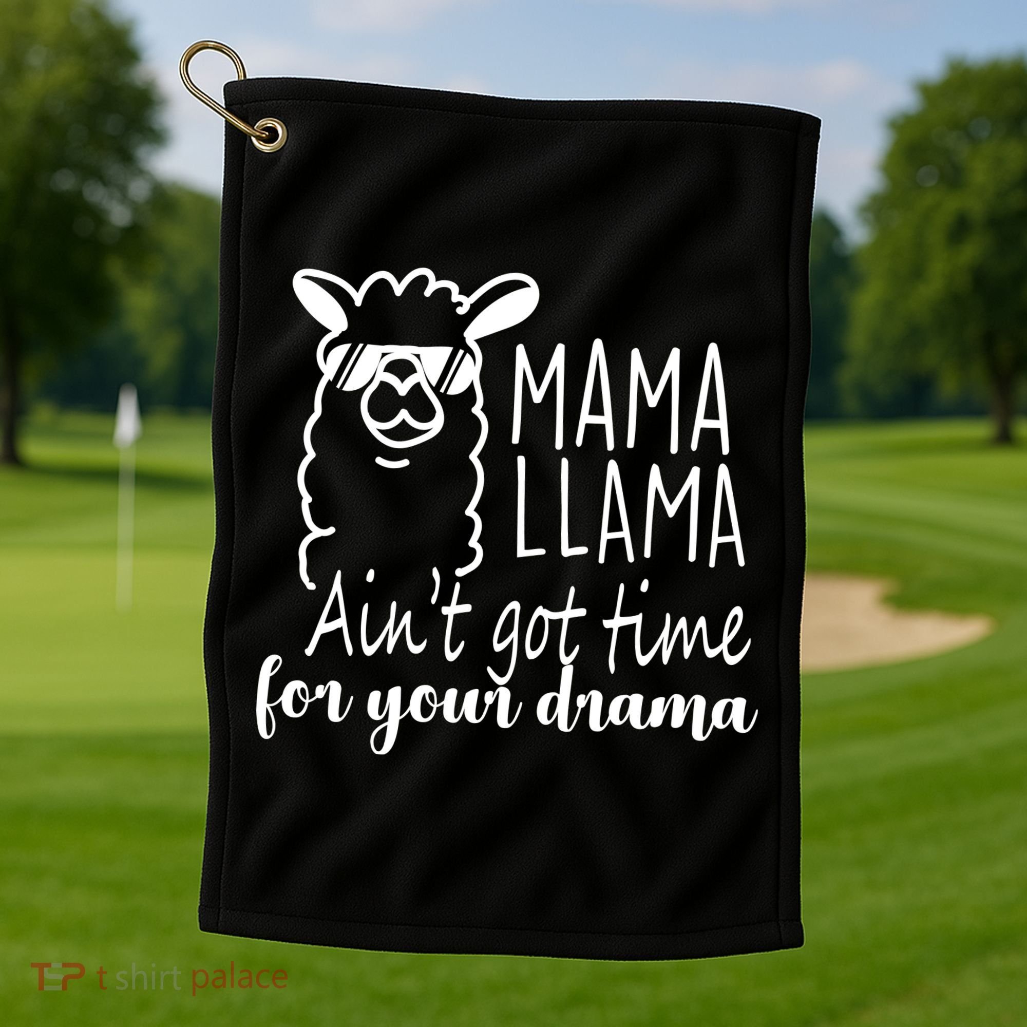 Mama Llama Drama Golf Towel