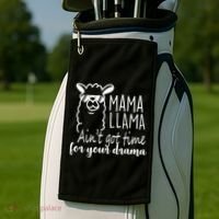 Mama Llama Drama Golf Towel thumb 2