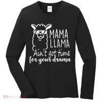 Mama Llama Drama Women's Long Sleeve Shirt thumb 0