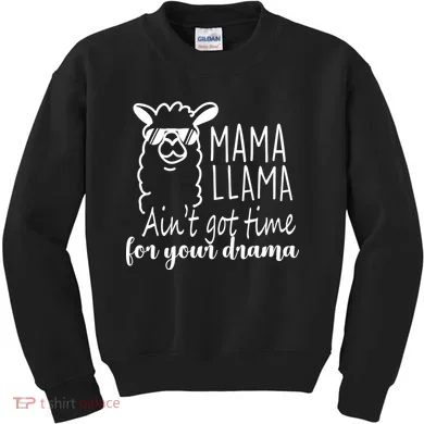 Mama Llama Drama Kids Sweatshirt