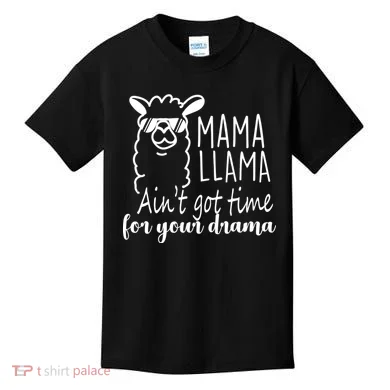 Mama Llama Drama Kids T-Shirt