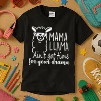 Mama Llama Drama Kids T-Shirt thumb 3