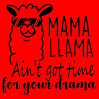 Mama Llama Drama Santa Hat thumb 1