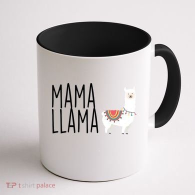 Mama Llama Logo Coffee Mug back