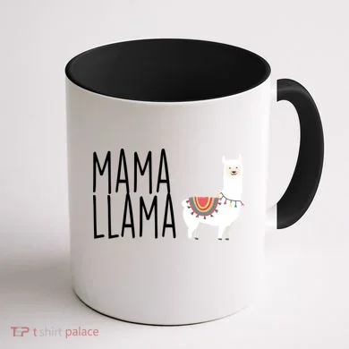 Mama Llama Logo Coffee Mug back