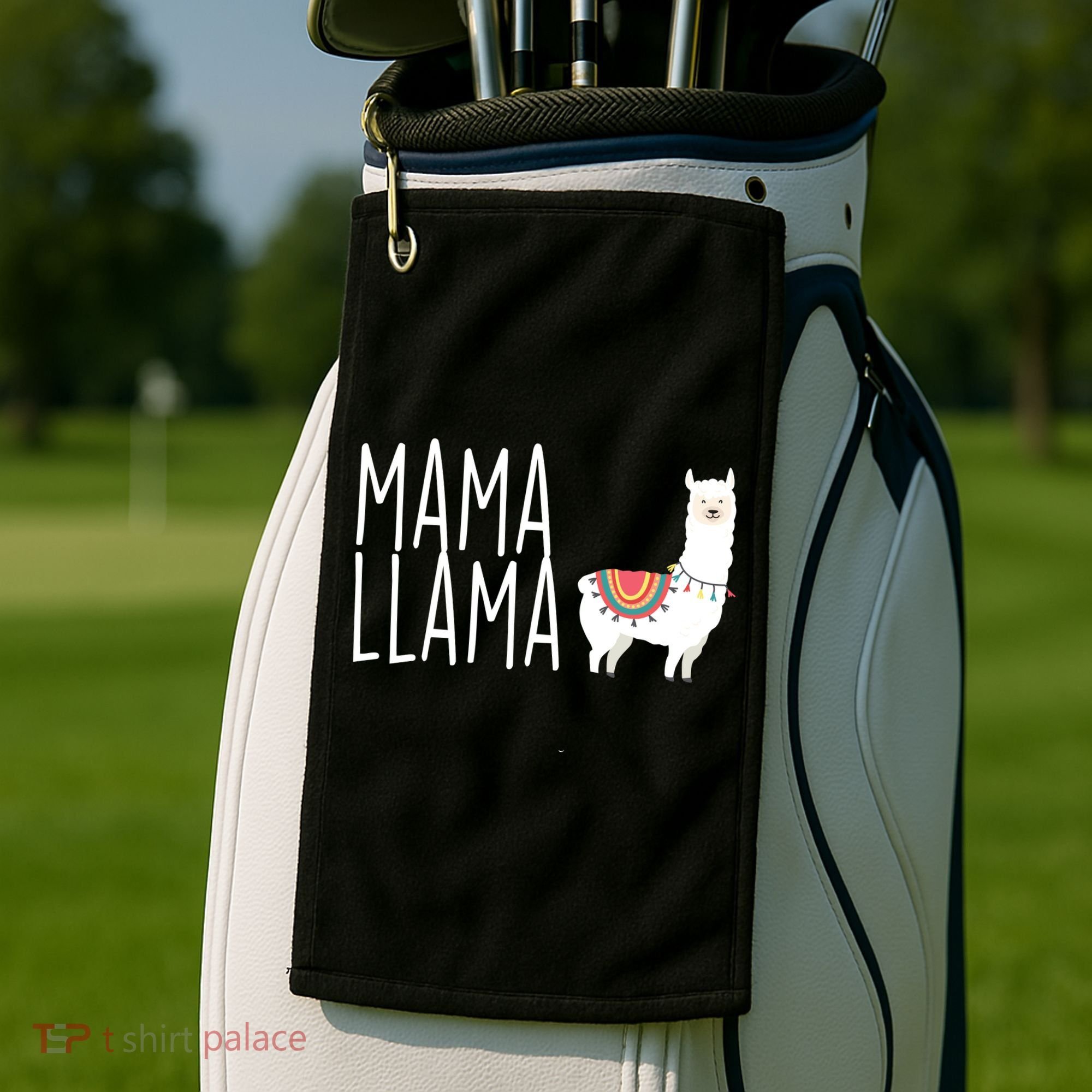 Mama Llama Logo Golf Towel