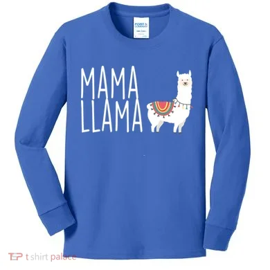 Mama Llama Logo Kids Long Sleeve Shirt