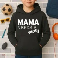 Mama Needs A Vacay Kids Hoodie thumb 2