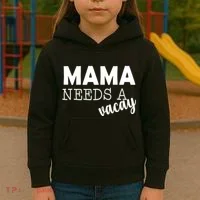 Mama Needs A Vacay Kids Hoodie thumb 3