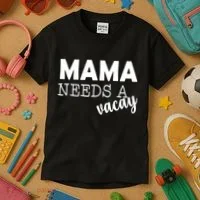 Mama Needs A Vacay Kids T-Shirt thumb 3