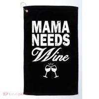Mama Needs Wine Golf Towel thumb 0