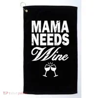 Mama Needs Wine Golf Towel thumb 0