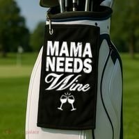 Mama Needs Wine Golf Towel thumb 2