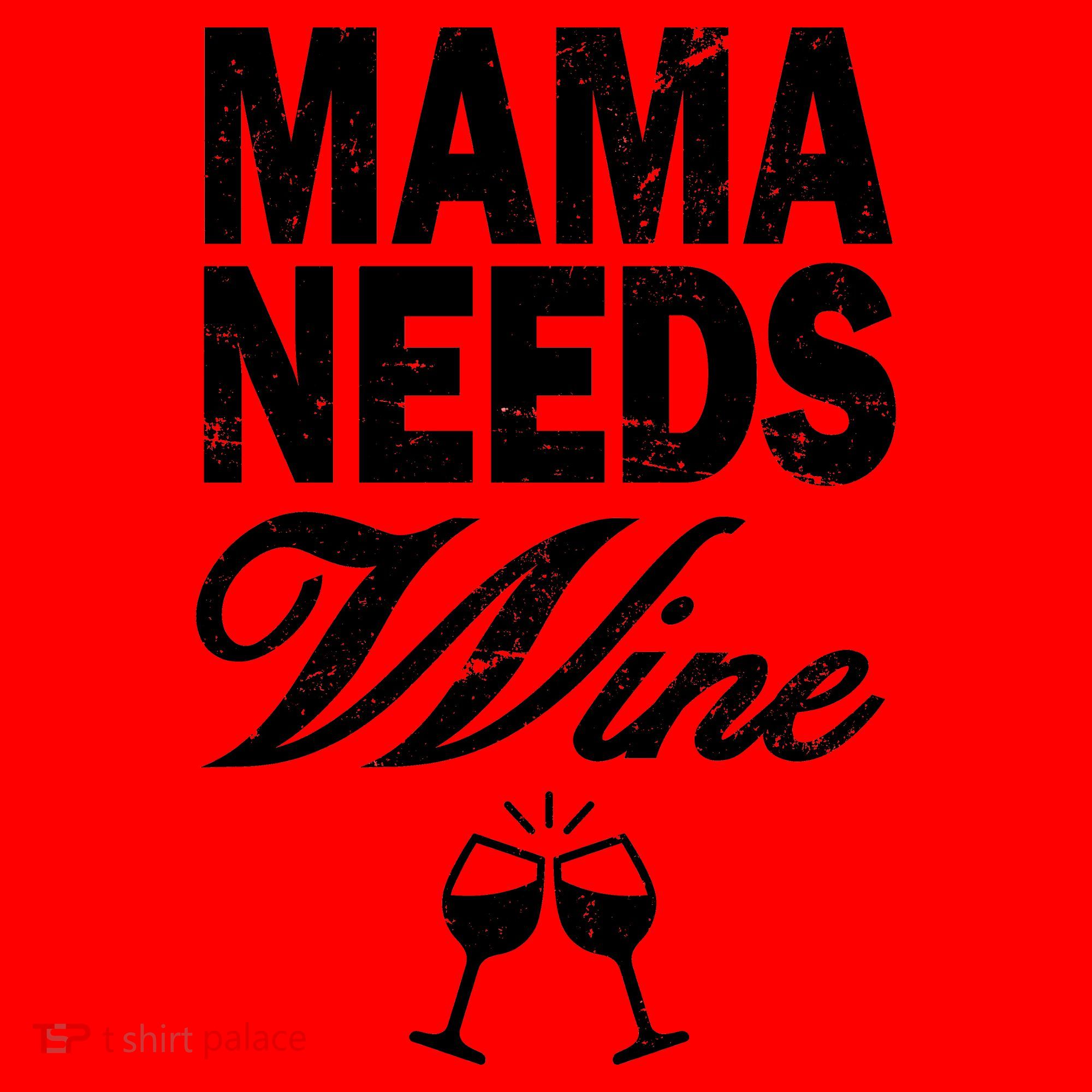 Mama Needs Wine Santa Hat