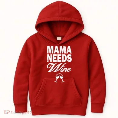 Mama Needs Wine Kids Hoodie