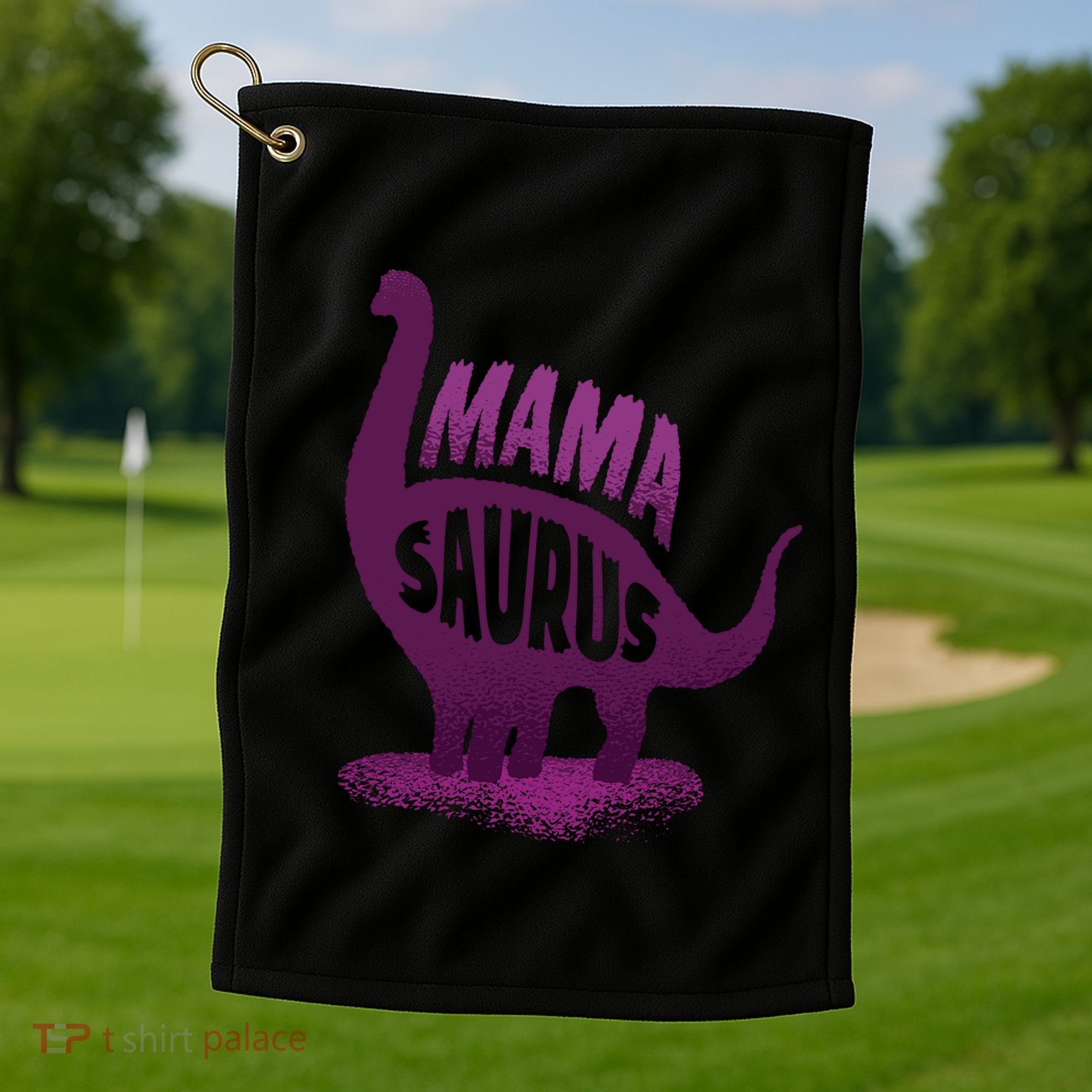 Mama Saurus Golf Towel