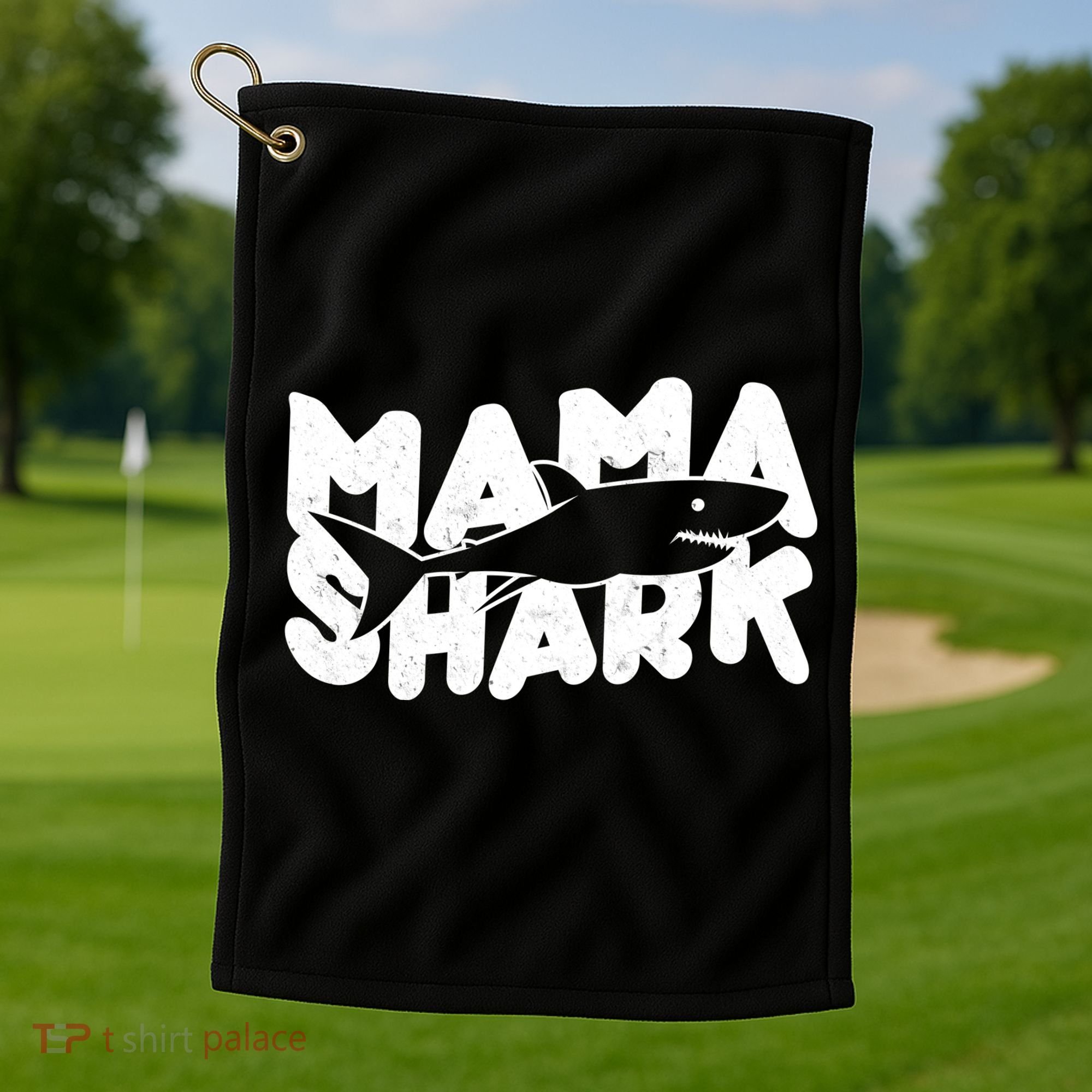 Mama Shark Golf Towel