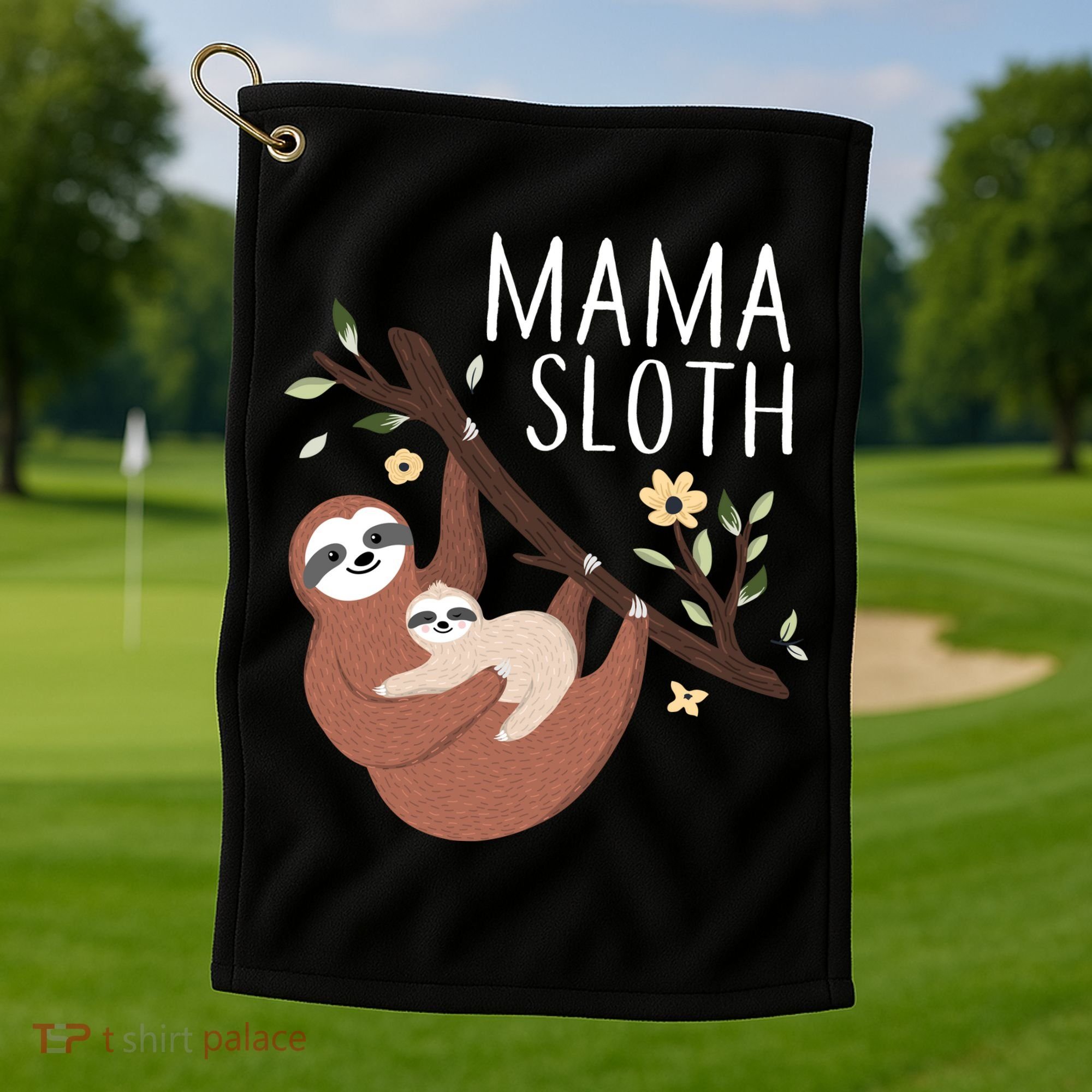 Mama Sloth Golf Towel
