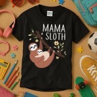 Mama Sloth Kids T-Shirt thumb 3