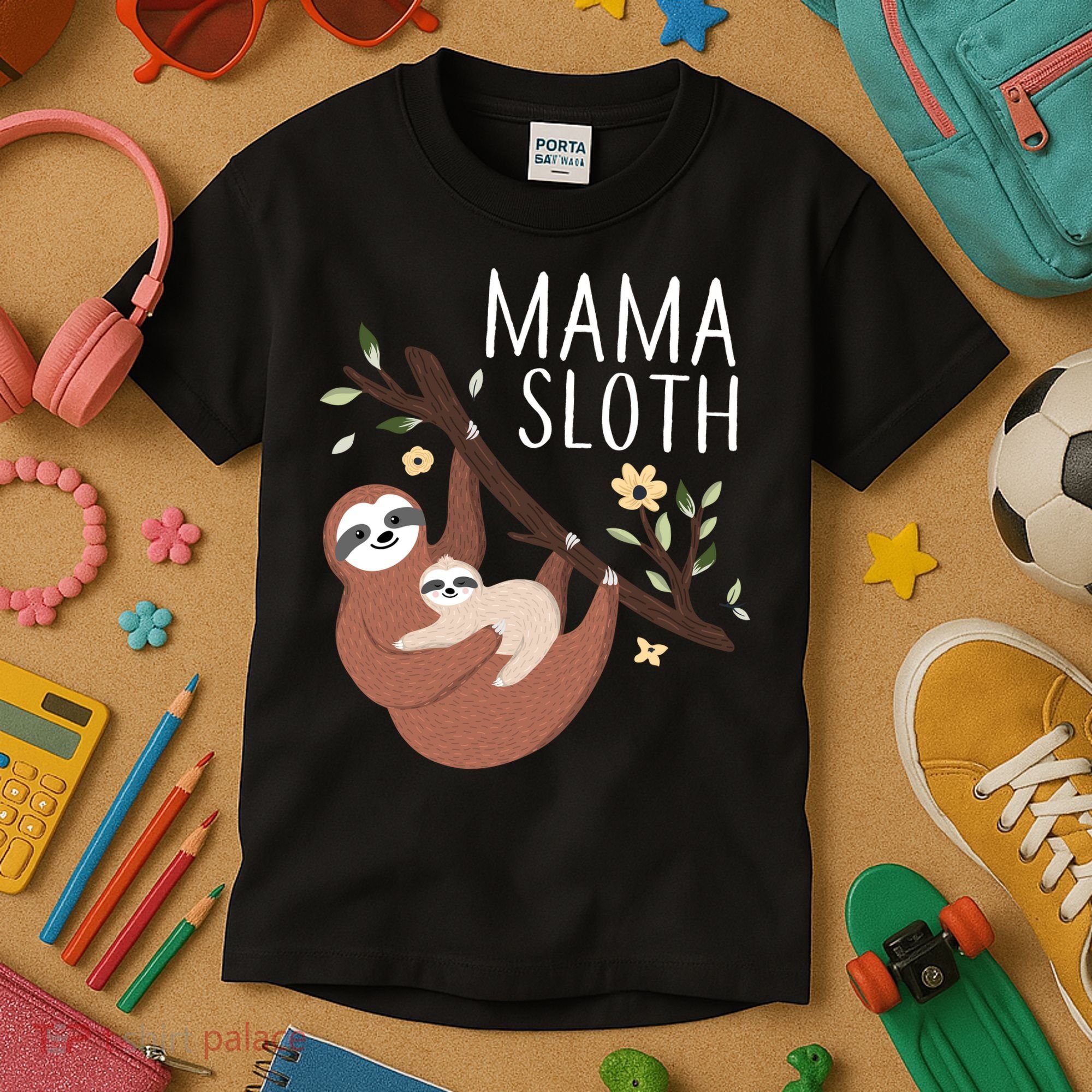 Mama Sloth Kids T-Shirt