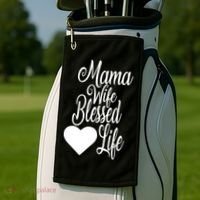 Mama Wife Blessed Life Golf Towel thumb 2