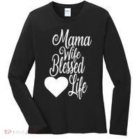 Mama Wife Blessed Life Women's Long Sleeve Shirt thumb 0