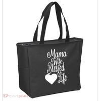 Mama Wife Blessed Life Tote Bag thumb 2