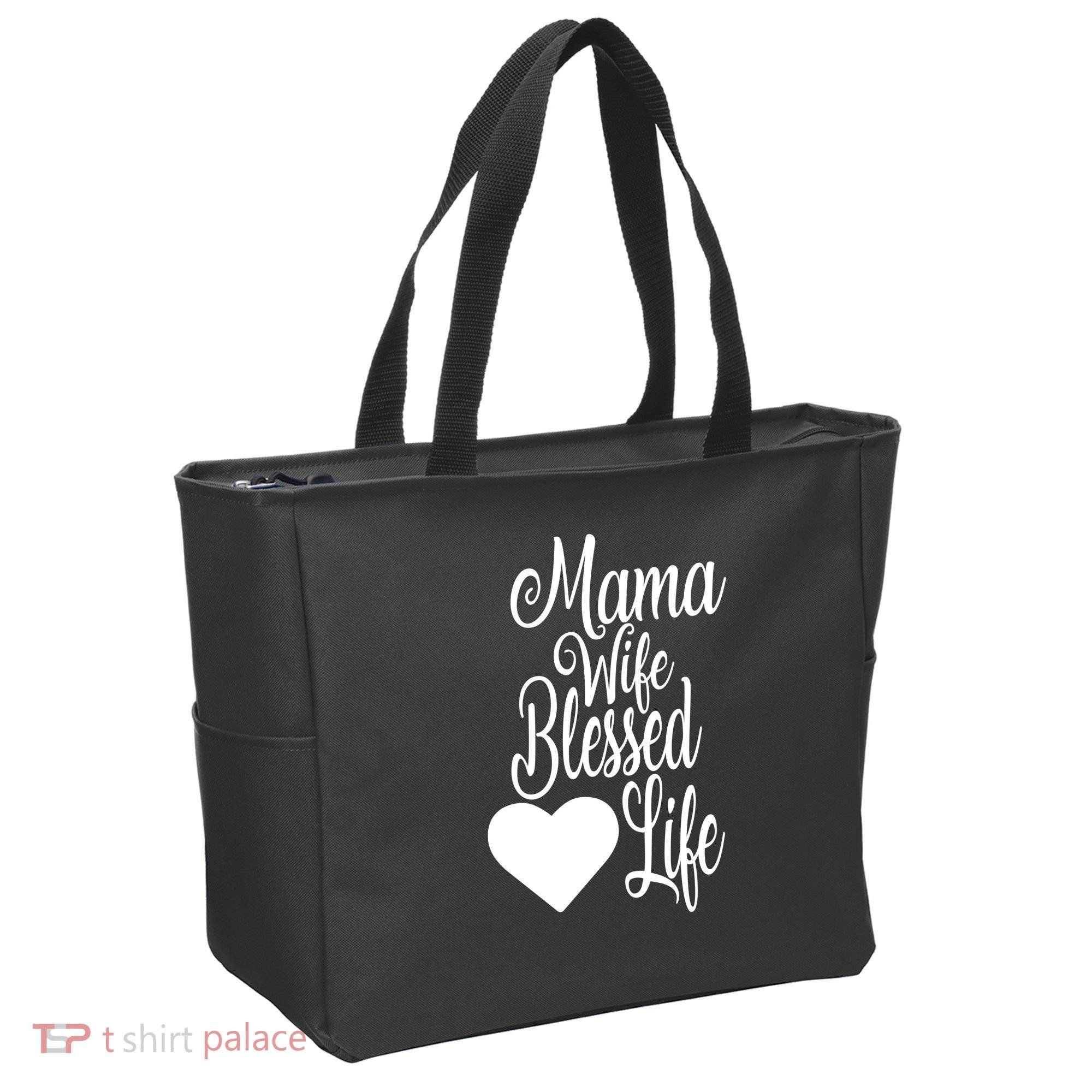 Mama Wife Blessed Life Tote Bag