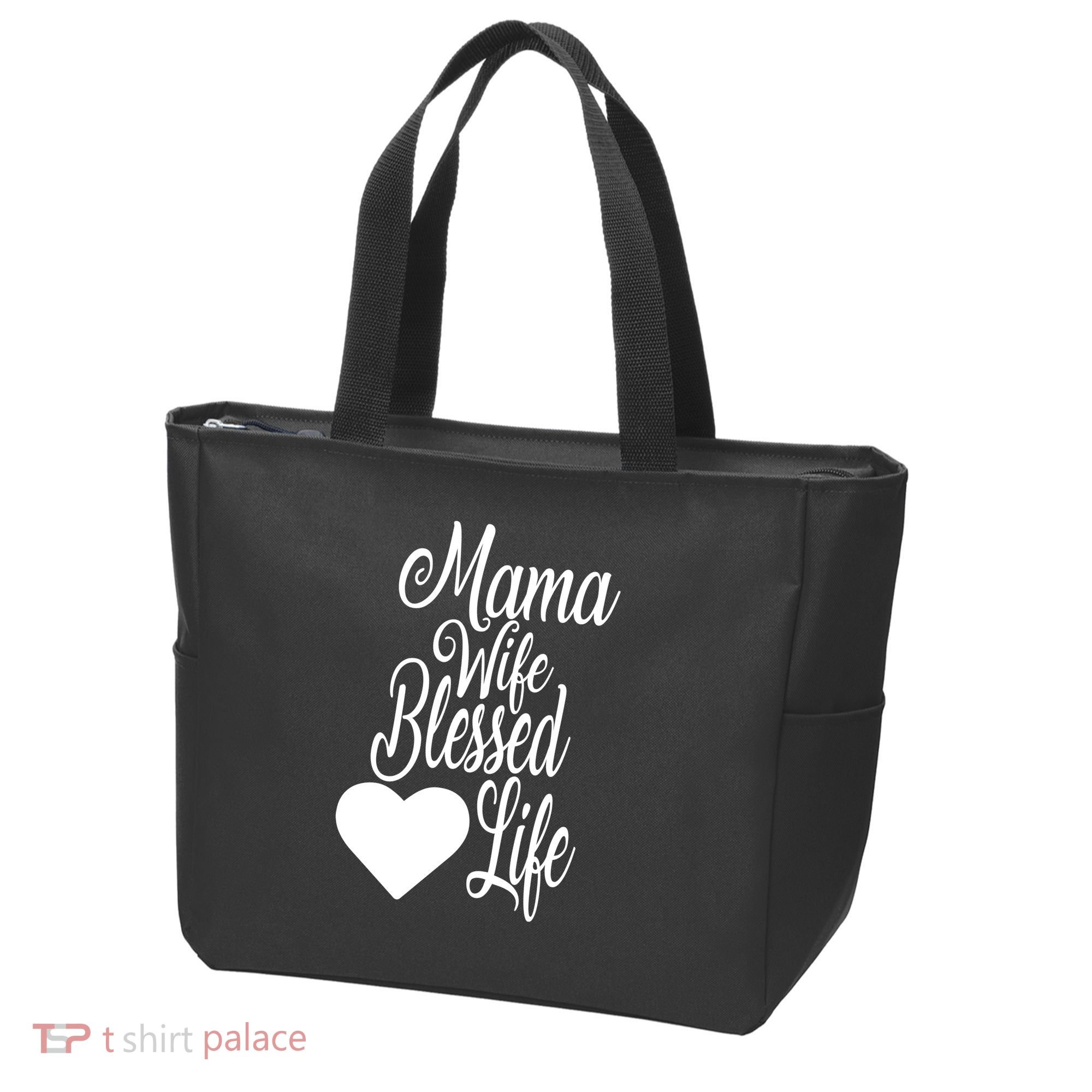 Mama Wife Blessed Life Tote Bag