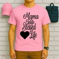 Mama Wife Blessed Life T-Shirt thumb 6