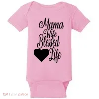 Mama Wife Blessed Life Baby Bodysuit thumb 0