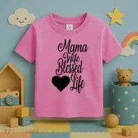 Mama Wife Blessed Life Toddler T-Shirt thumb 3