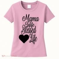 Mama Wife Blessed Life Women's T-Shirt thumb 0