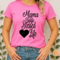 Mama Wife Blessed Life Women's T-Shirt thumb 2