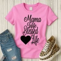 Mama Wife Blessed Life Women's T-Shirt thumb 3