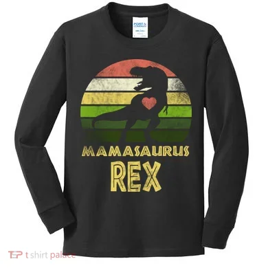 Mamasaurus Rex Kids Long Sleeve Shirt