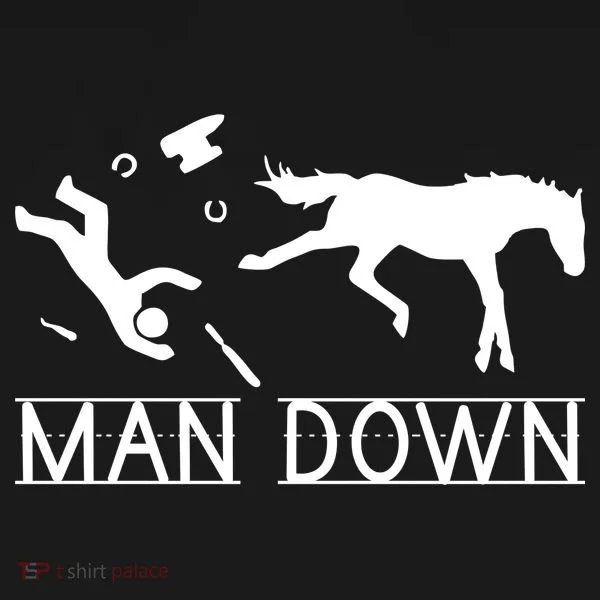 Man Down Horseshoer Funny Horse Doggie Tank