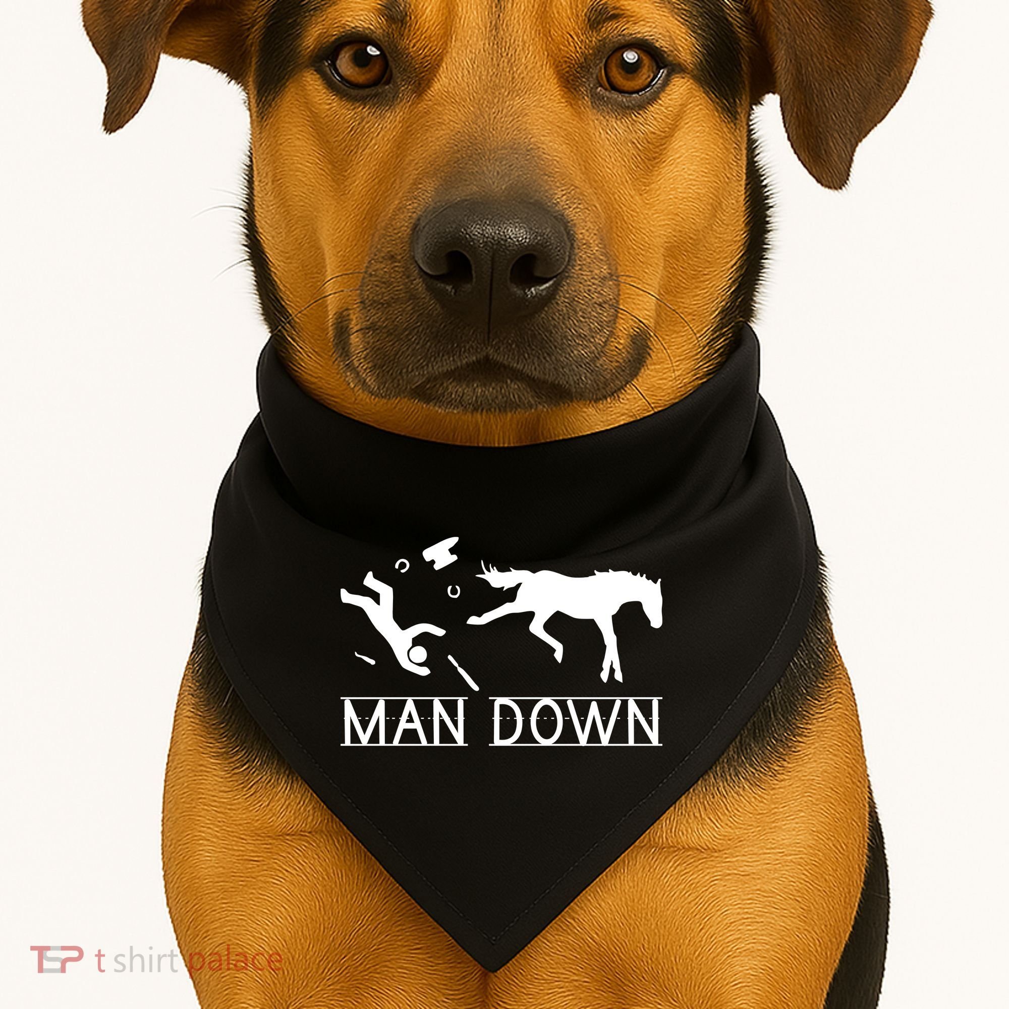 Man Down Horseshoer Funny Horse USA-Made Doggie Bandana