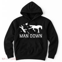 Man Down Horseshoer Funny Horse Hoodie thumb 0