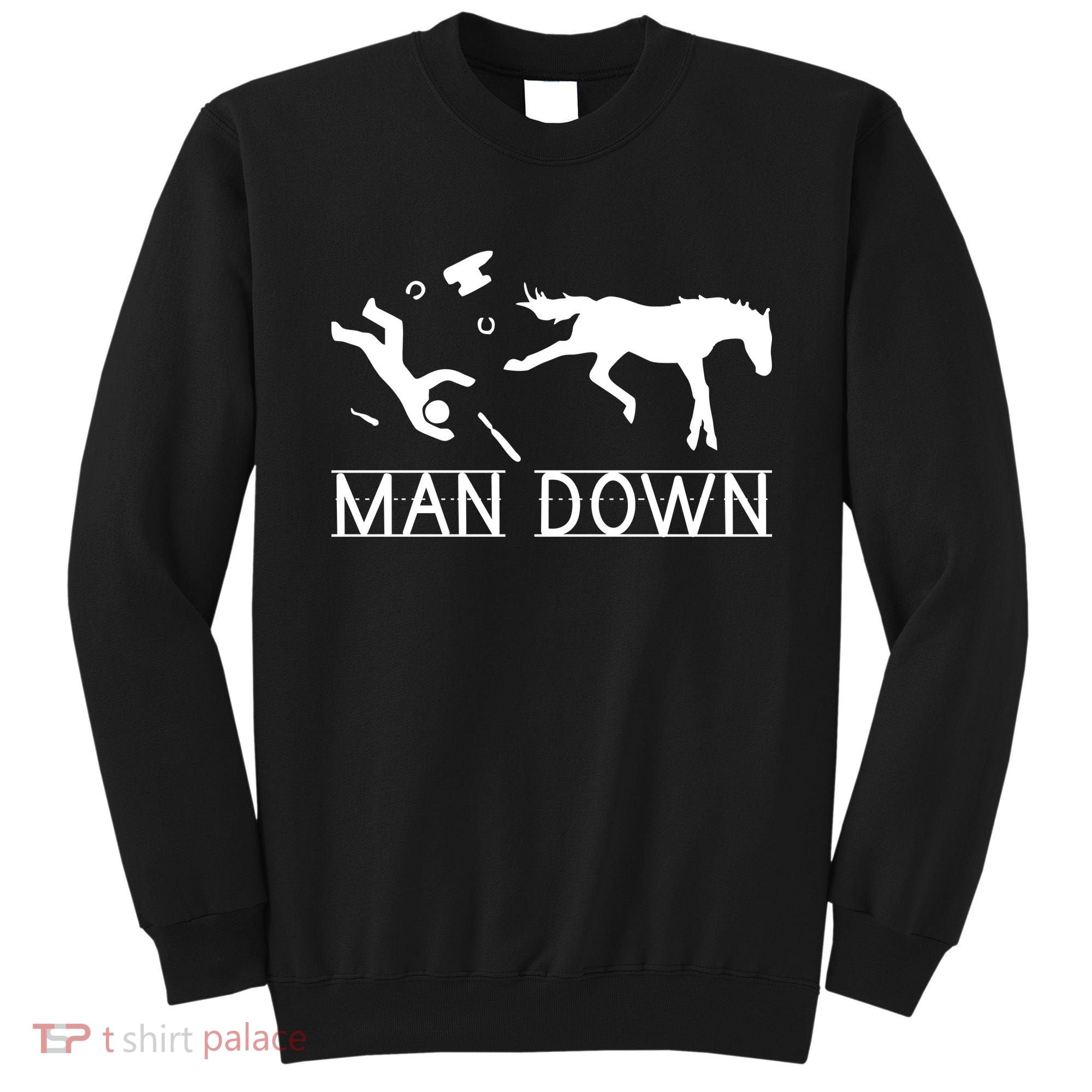 Man Down Horseshoer Funny Horse Sweatshirt
