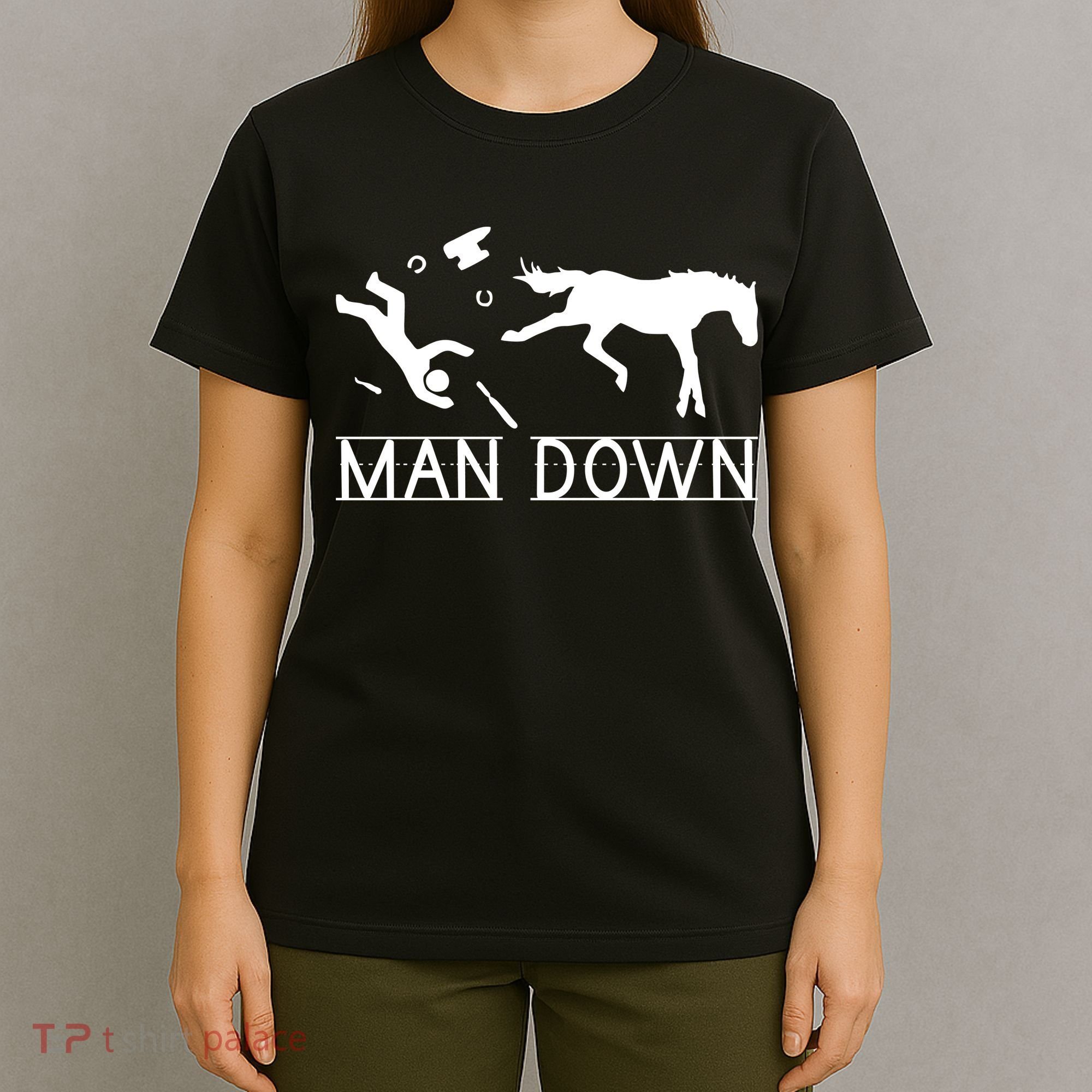 Man Down Horseshoer Funny Horse T-Shirt