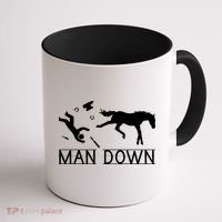 Man Down Horseshoer Funny Horse Coffee Mug thumb 1