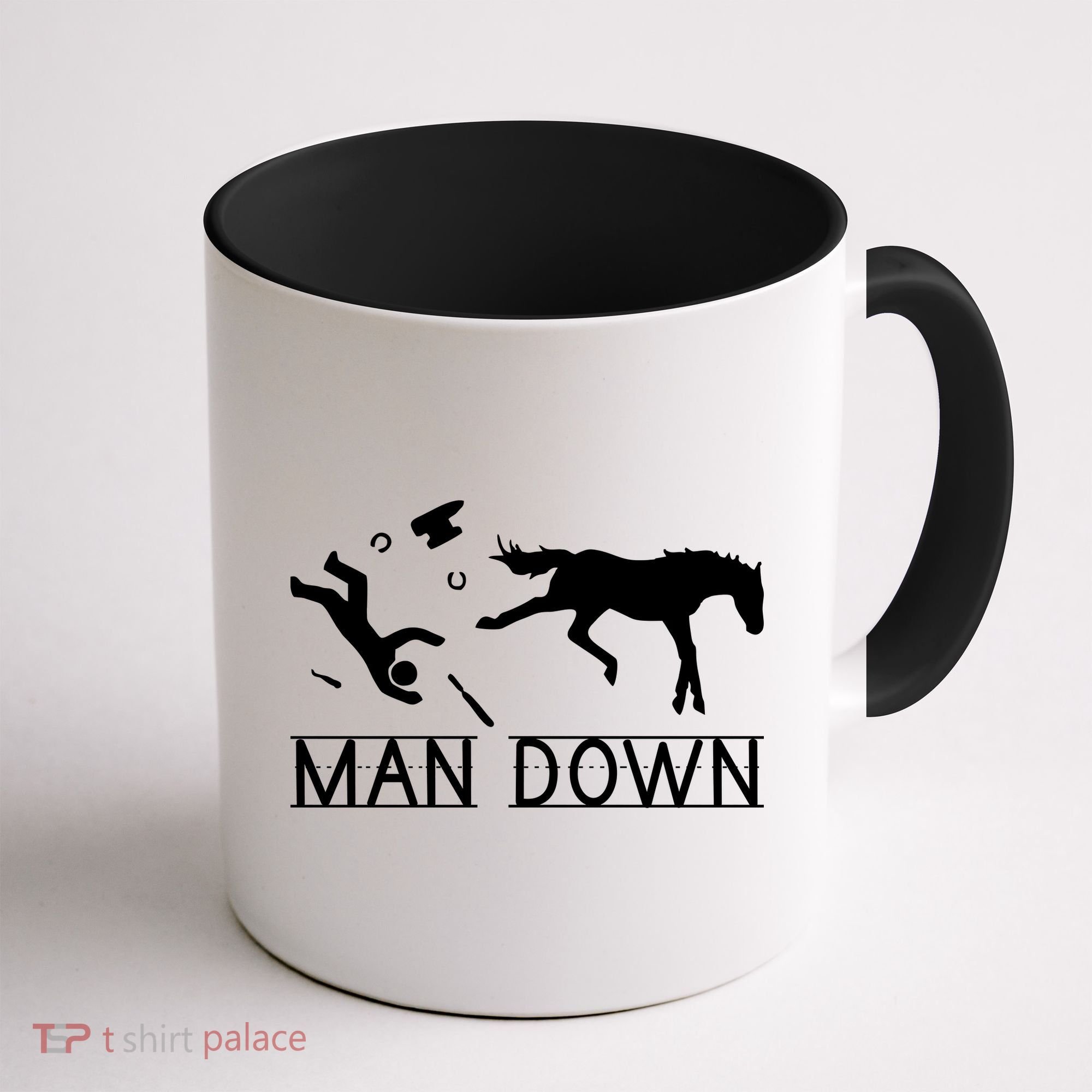 Man Down Horseshoer Funny Horse Coffee Mug