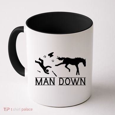Man Down Horseshoer Funny Horse Coffee Mug