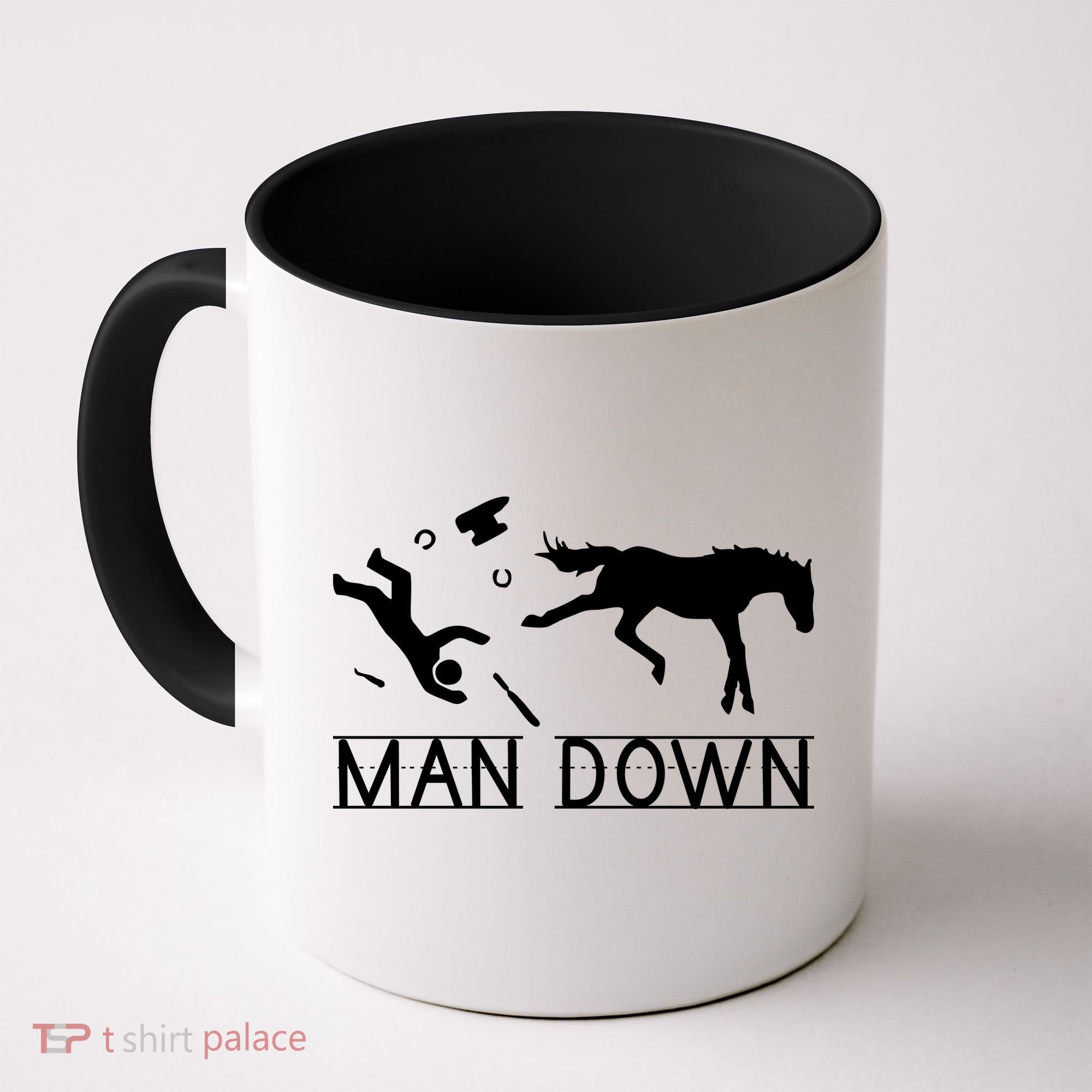 Man Down Horseshoer Funny Horse Coffee Mug
