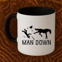 Man Down Horseshoer Funny Horse Coffee Mug thumb 2