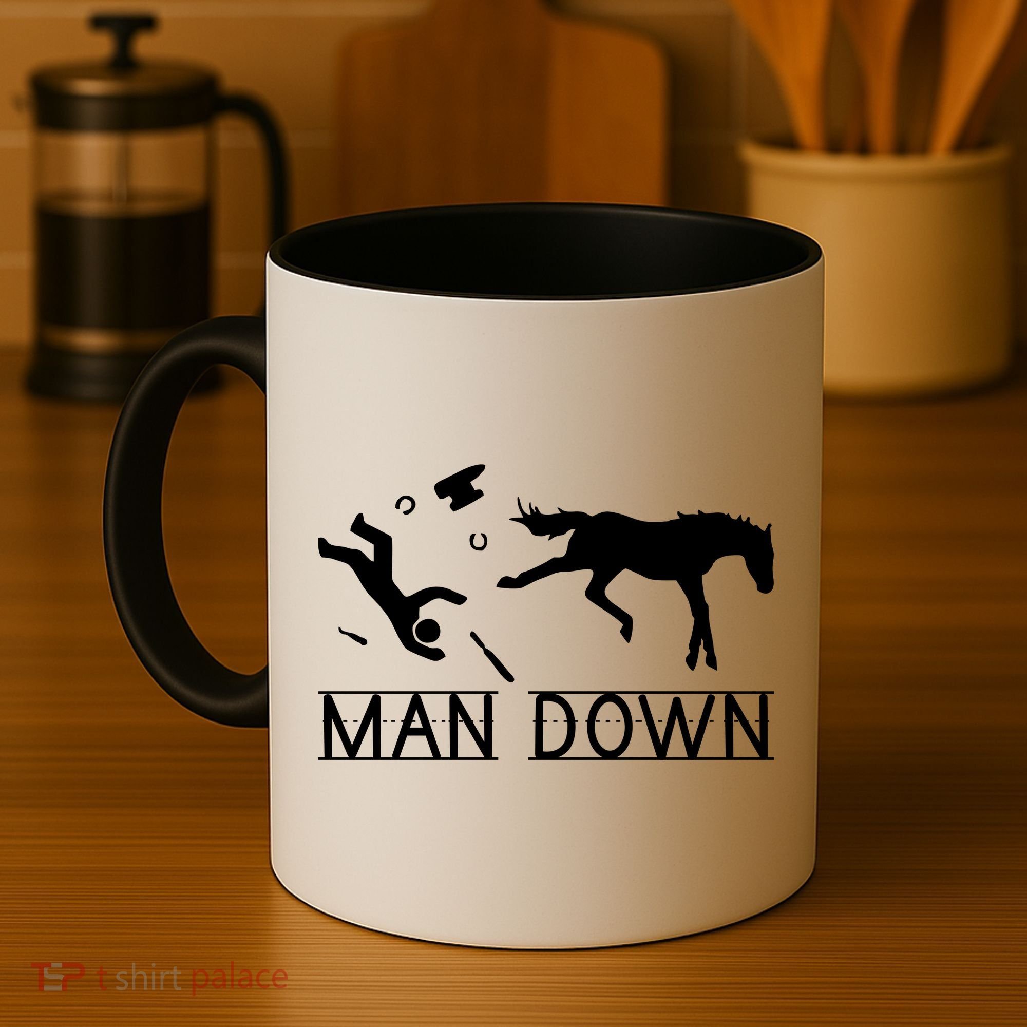 Man Down Horseshoer Funny Horse Coffee Mug
