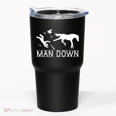 Man Down Horseshoer Funny Horse Tumbler