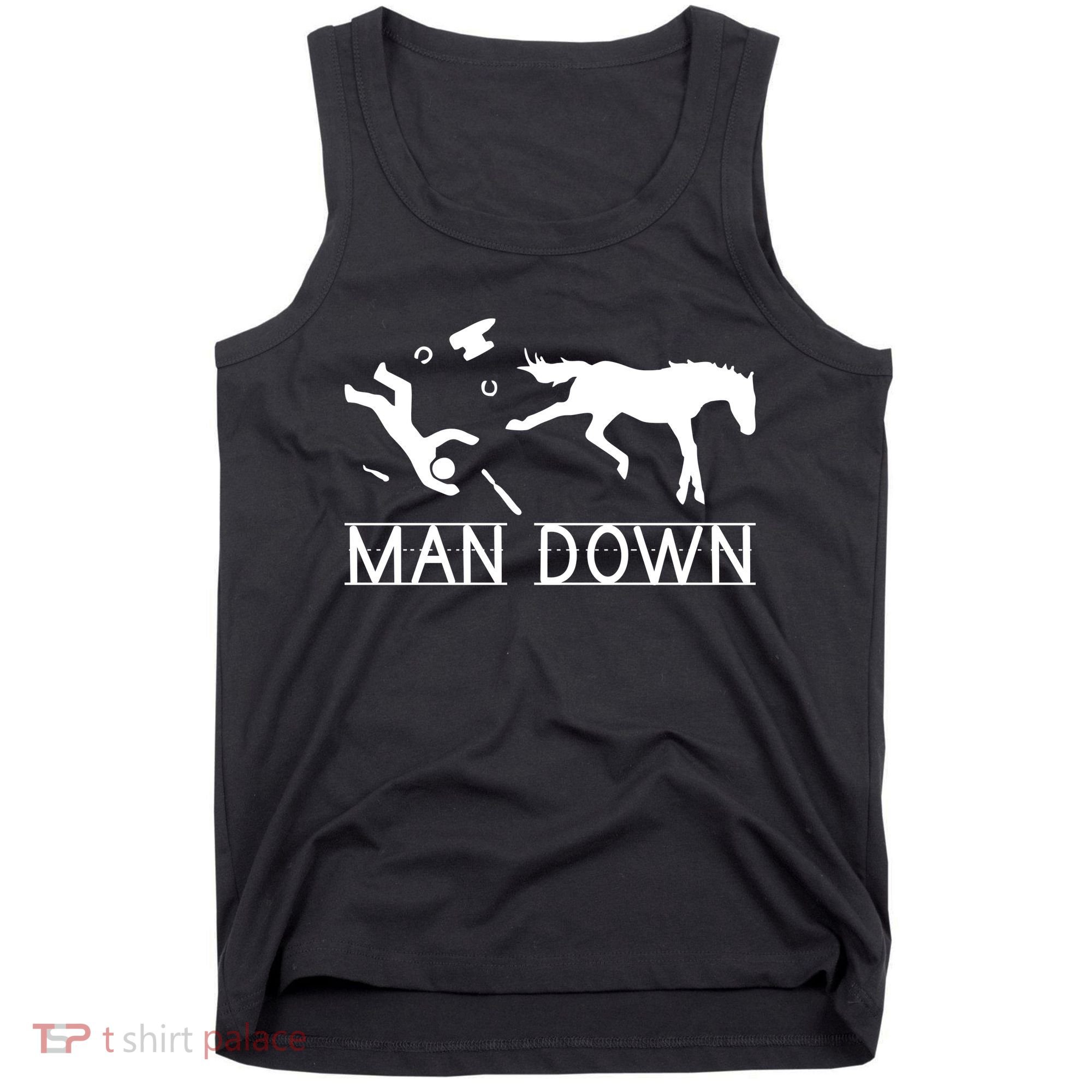 Man Down Horseshoer Funny Horse Tank Top